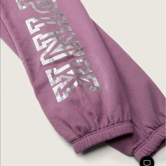 Vs pink classic pant full zip hoodie campus long sleeve tee mauve ice foil - Picture 4 of 15